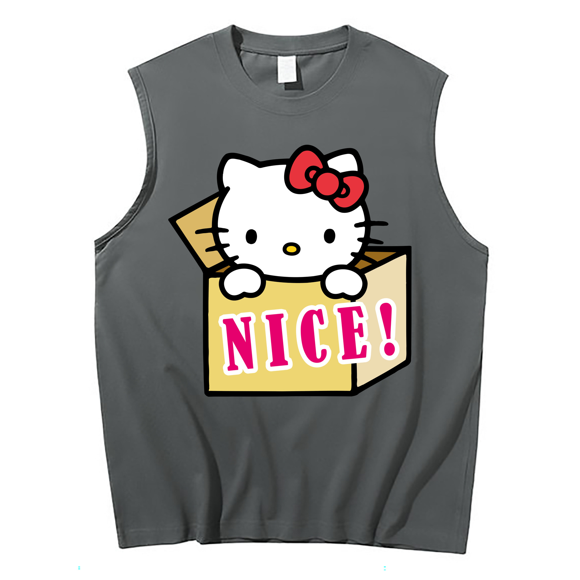 （画像用） Hello Kitty ハローキティ コットン100％タンクトップ（フロントプリント）